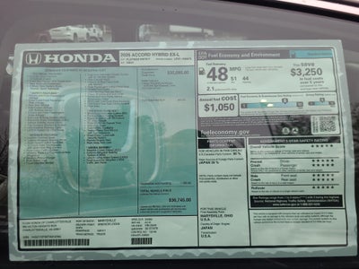 2026 Honda Accord Hybrid EX-L