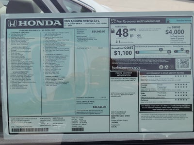 2025 Honda Accord Hybrid EX-L