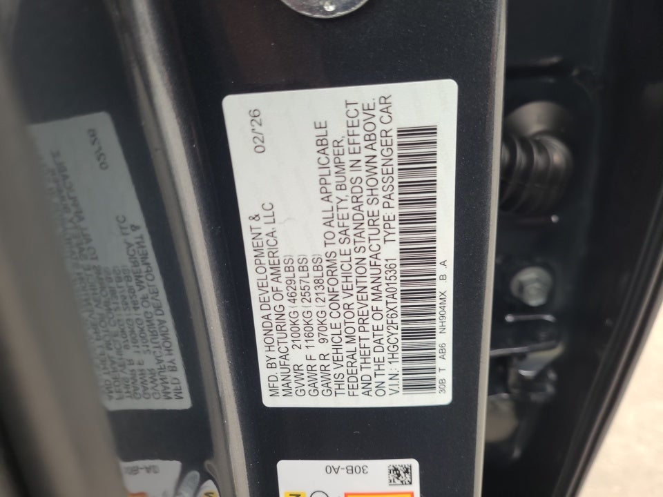 2026 Honda Accord Hybrid EX-L