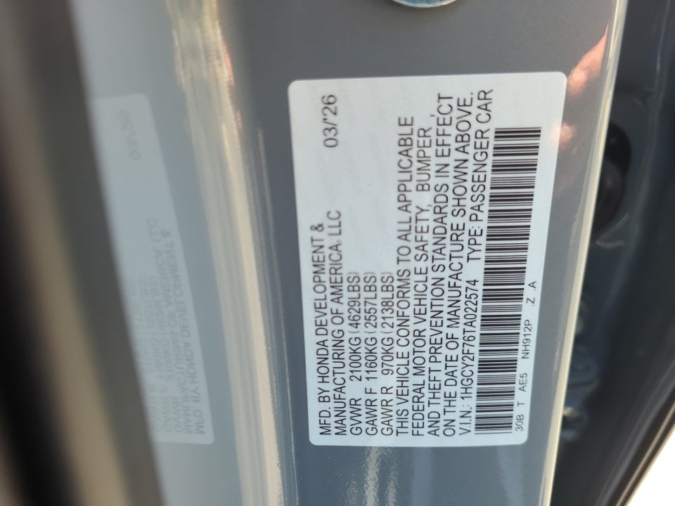 2026 Honda Accord Hybrid Sport-L