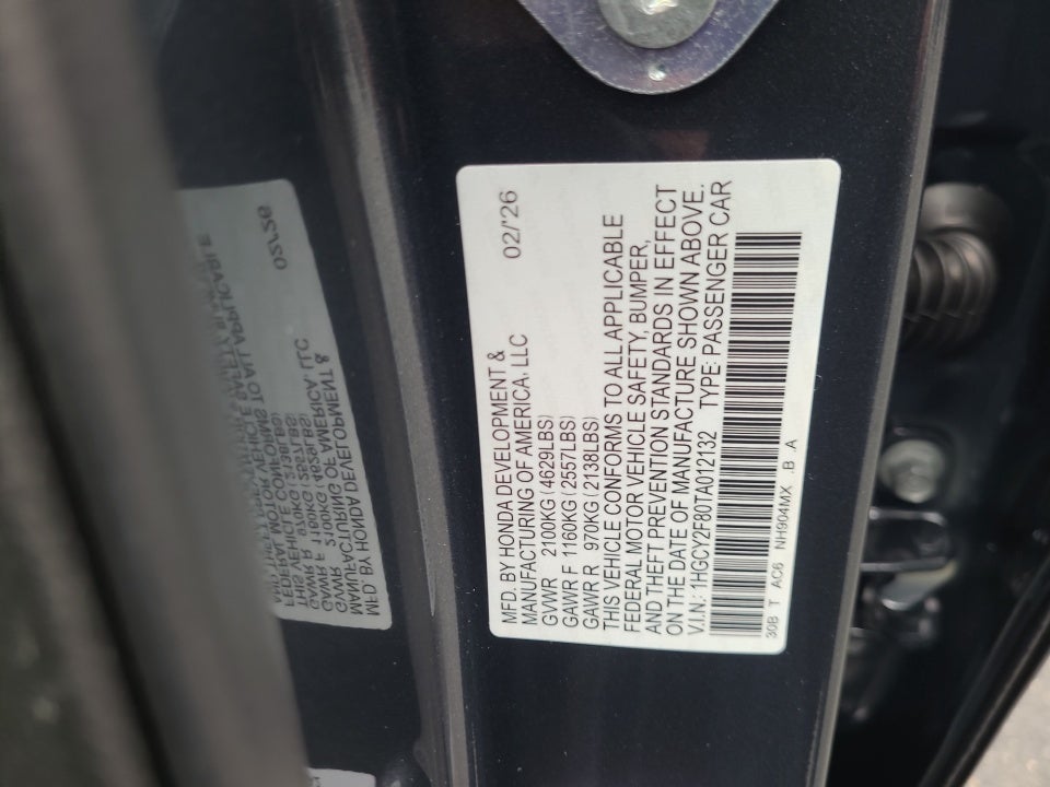 2026 Honda Accord Hybrid Touring