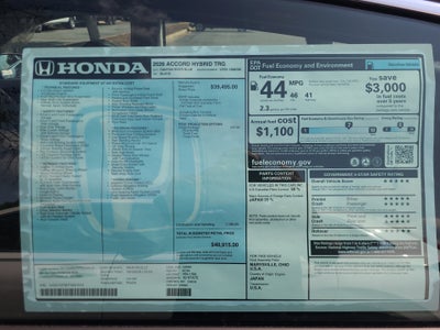2026 Honda Accord Hybrid Touring
