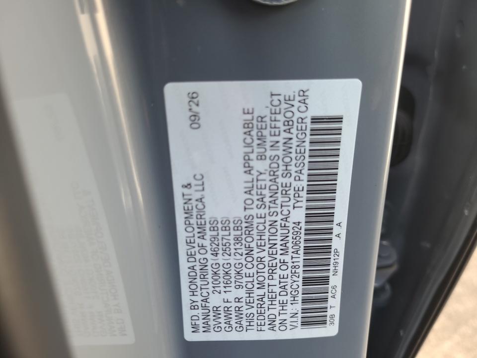 2026 Honda Accord Hybrid Touring