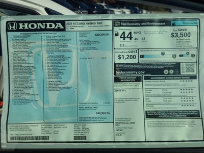 2025 Honda Accord Hybrid Touring