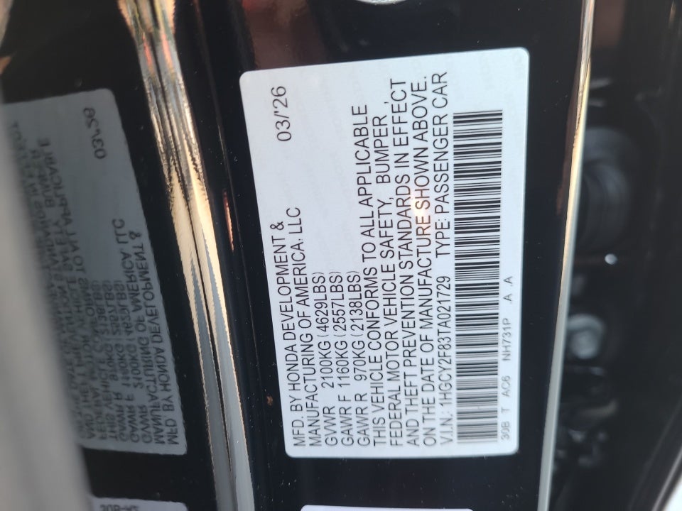 2026 Honda Accord Hybrid Touring