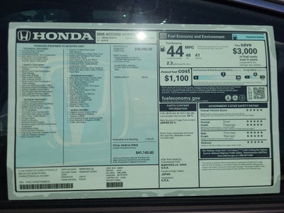 2026 Honda Accord Hybrid Touring
