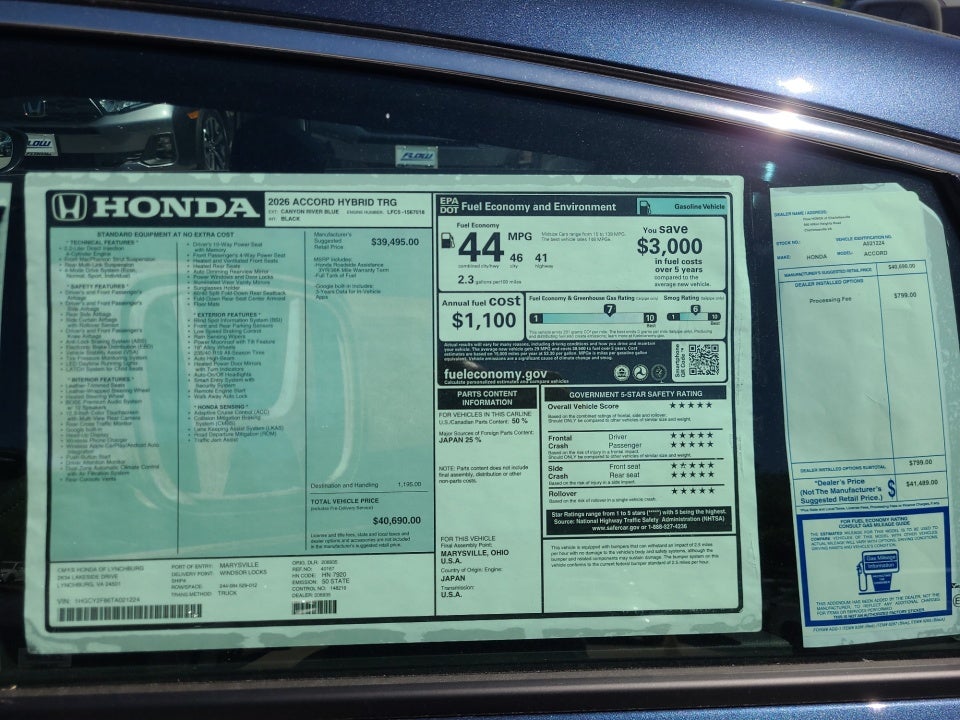 2026 Honda Accord Hybrid Touring
