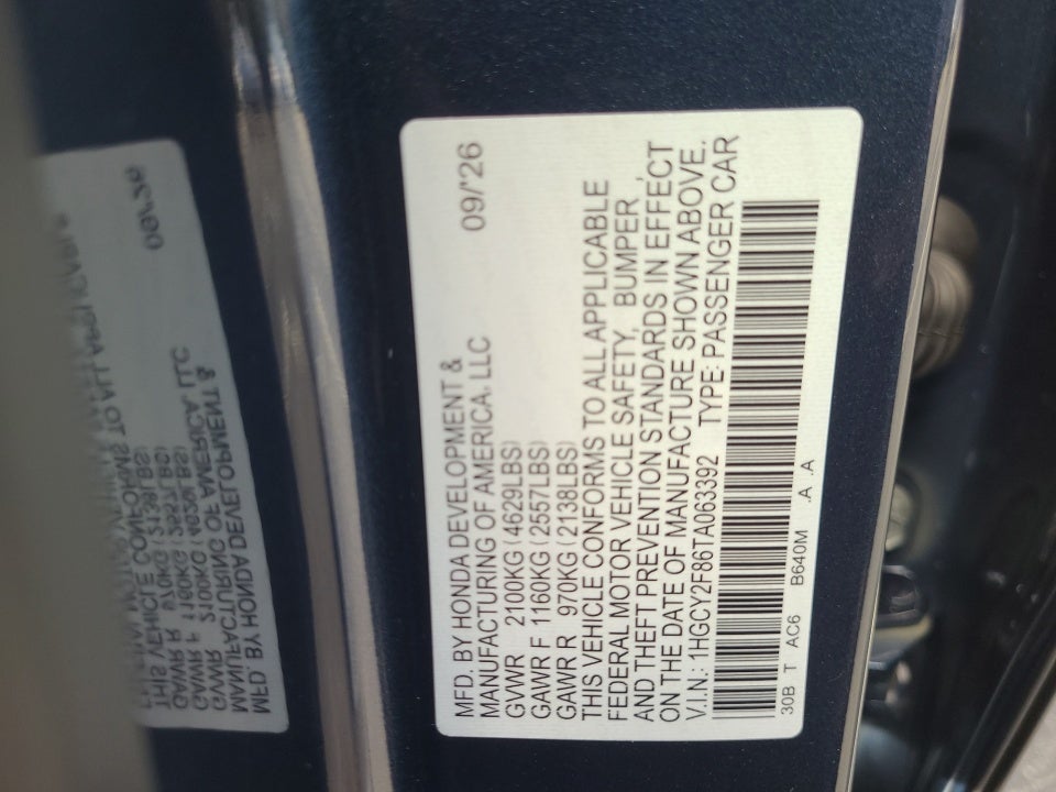 2026 Honda Accord Hybrid Touring