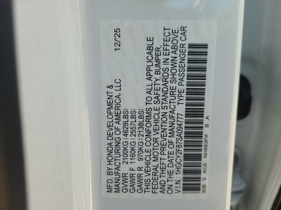 2025 Honda Accord Hybrid Touring