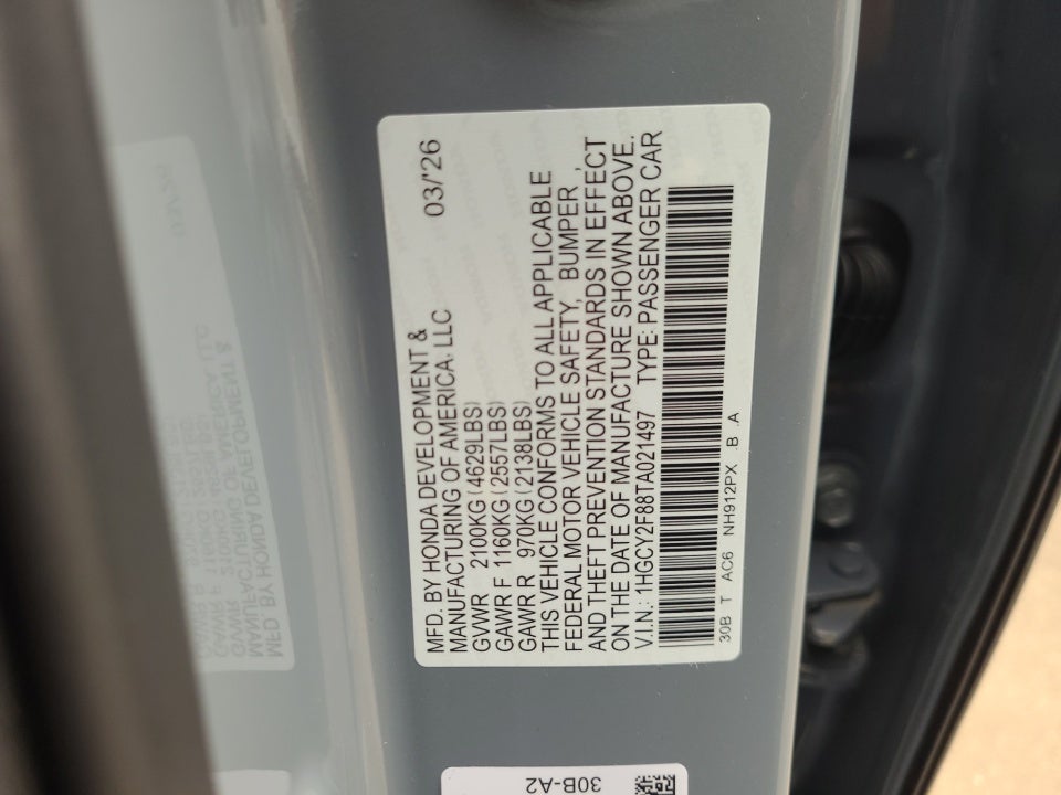 2026 Honda Accord Hybrid Touring