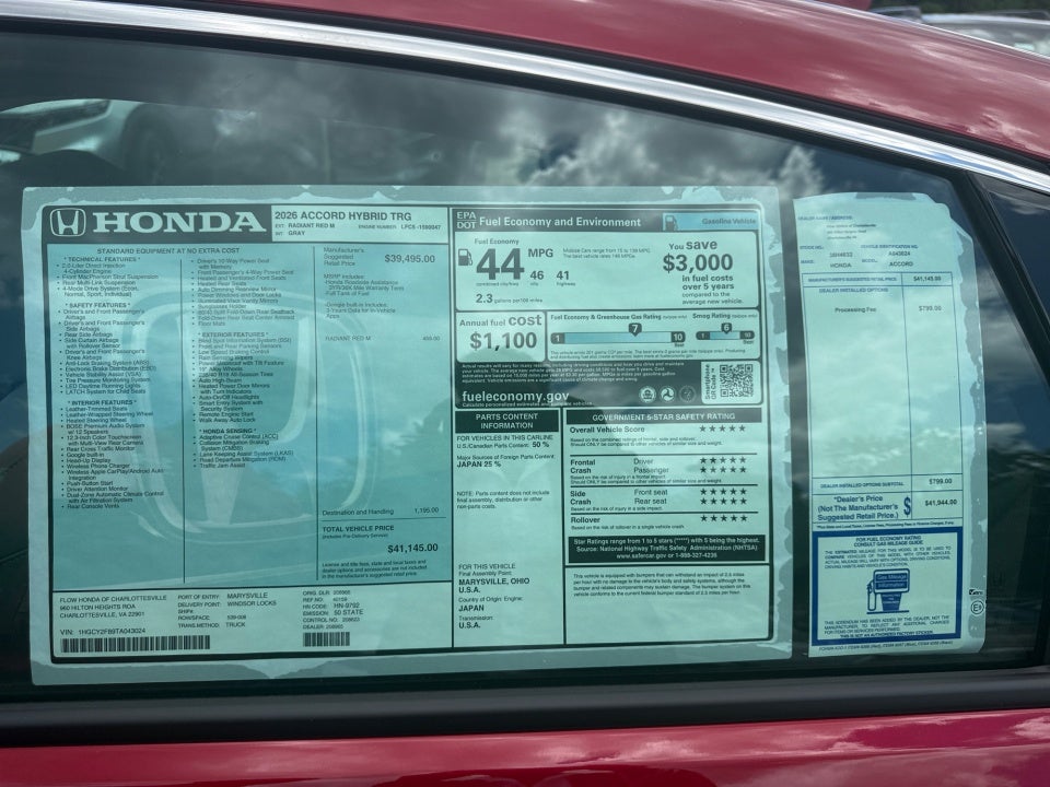2026 Honda Accord Hybrid Touring
