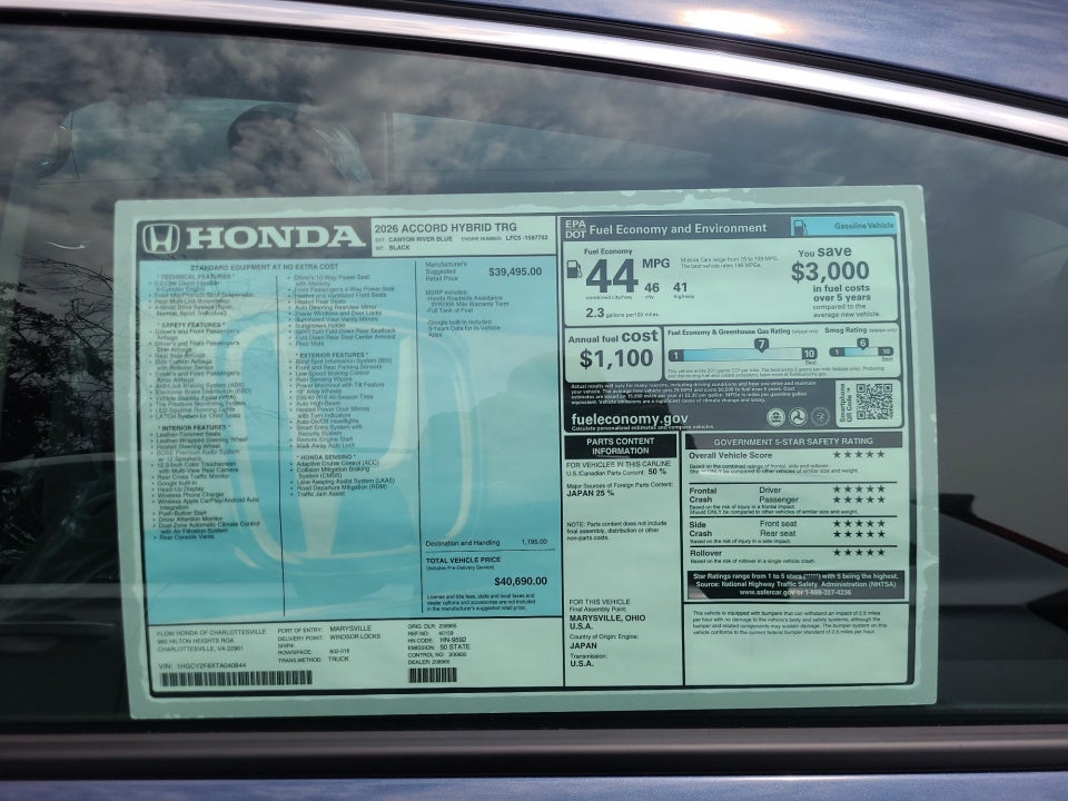 2026 Honda Accord Hybrid Touring