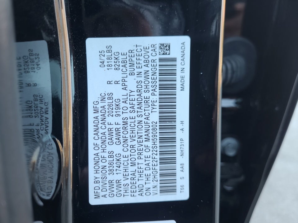 2025 Honda Civic LX Sedan