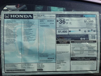 2026 Honda Civic Sedan LX