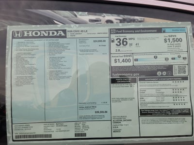 2026 Honda Civic Sedan LX