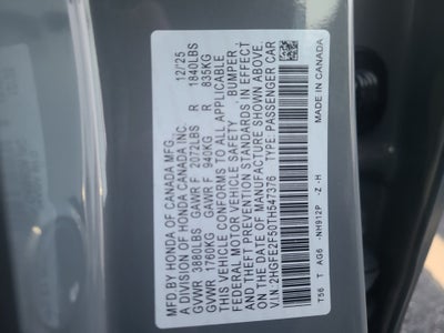 2026 Honda Civic Sedan Sport