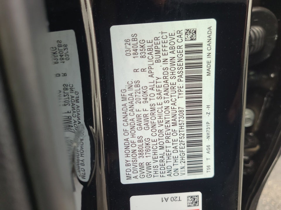 2026 Honda Civic Sedan Sport