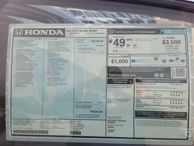 2026 Honda Civic Sedan Sport