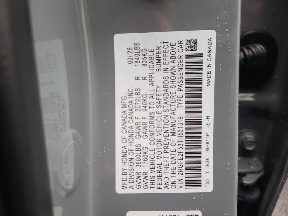 2026 Honda Civic Sedan Sport