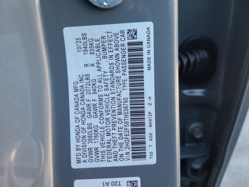 2026 Honda Civic Sedan Sport