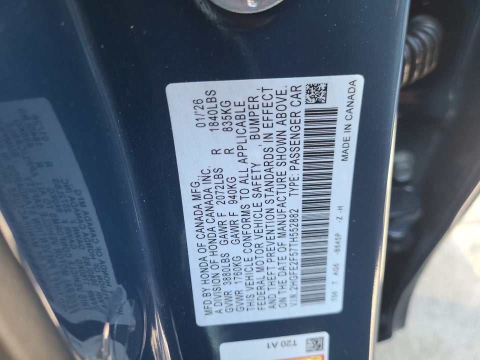 2026 Honda Civic Sedan Sport