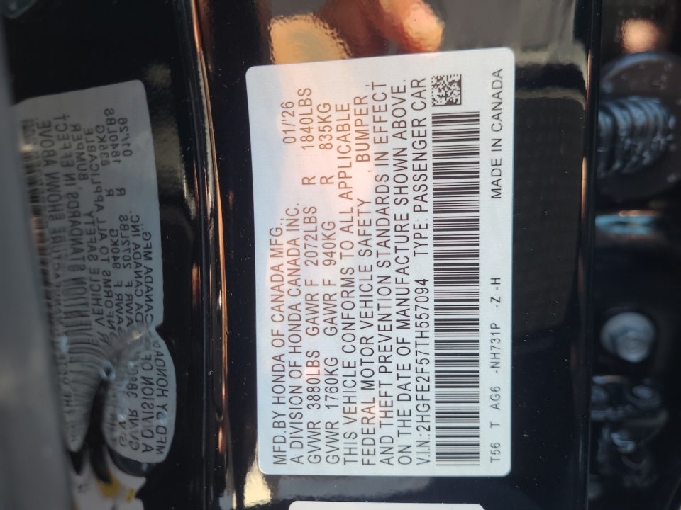 2026 Honda Civic Sedan Sport