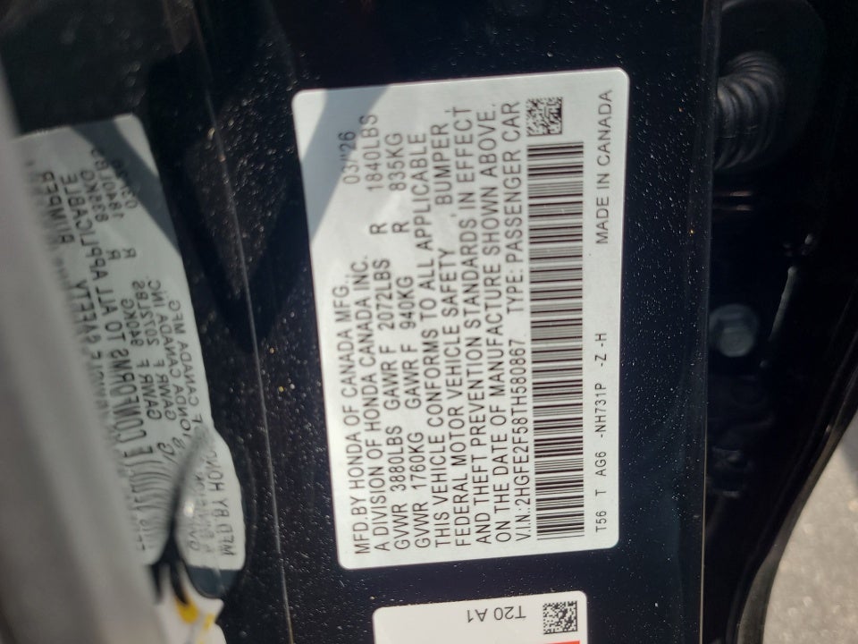 2026 Honda Civic Sedan Sport