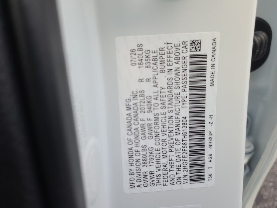 2026 Honda Civic Sedan Sport