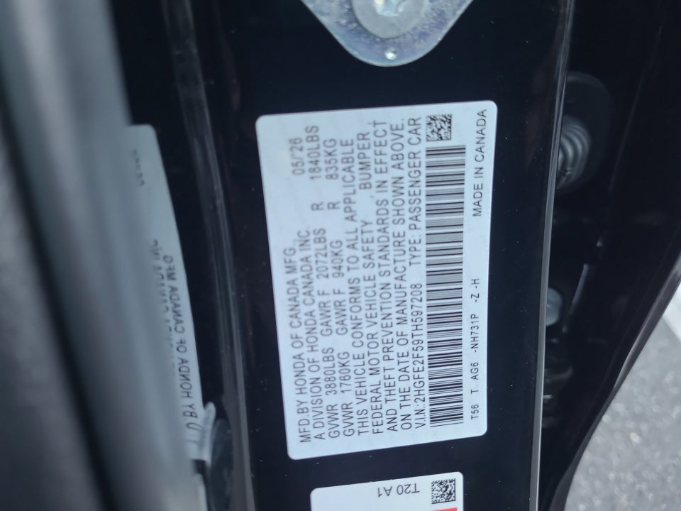 2026 Honda Civic Sedan Sport