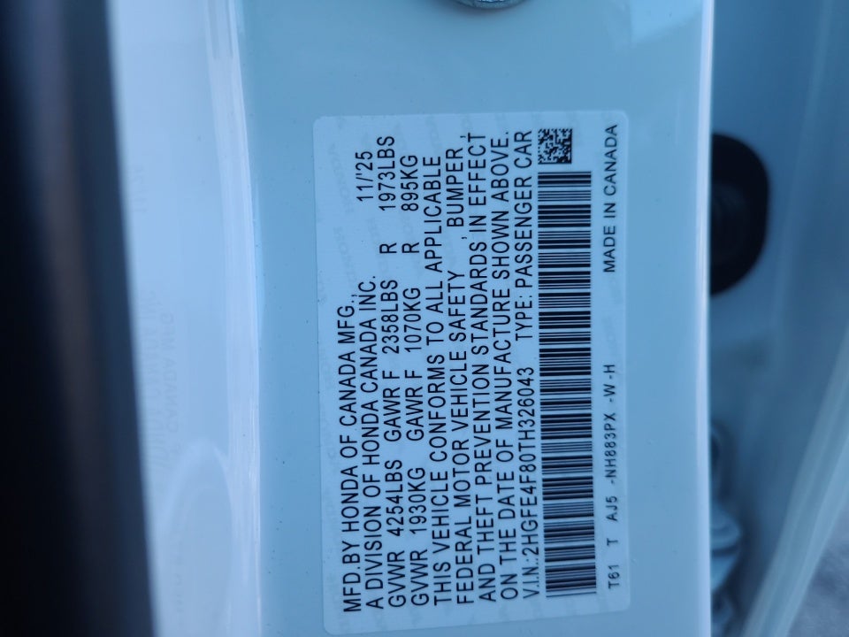 2026 Honda Civic Hybrid Sport