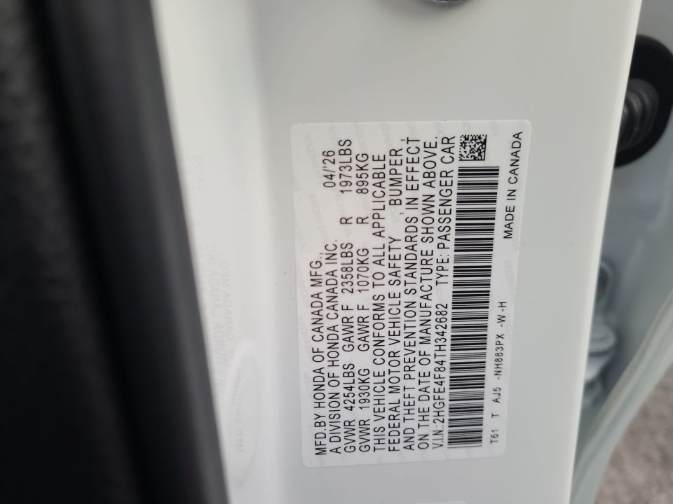 2026 Honda Civic Hybrid Sport