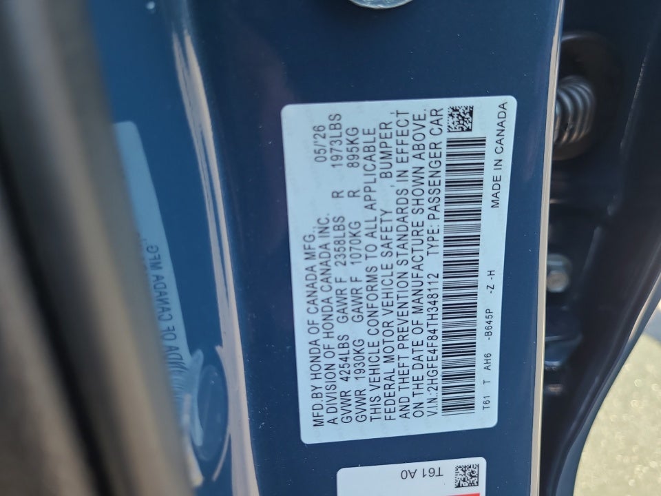 2026 Honda Civic Hybrid Sport