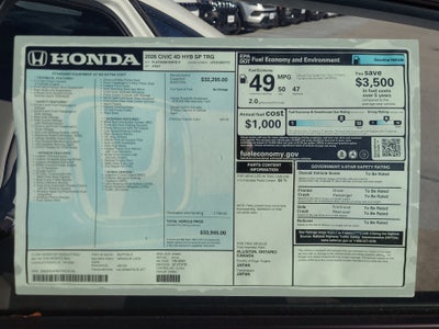 2026 Honda Civic Hybrid Sport