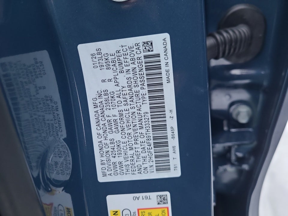 2026 Honda Civic Hybrid Sport