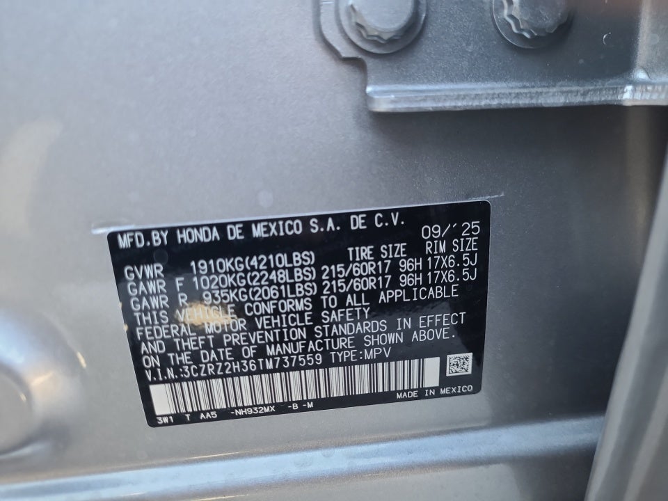 2026 Honda HR-V AWD LX