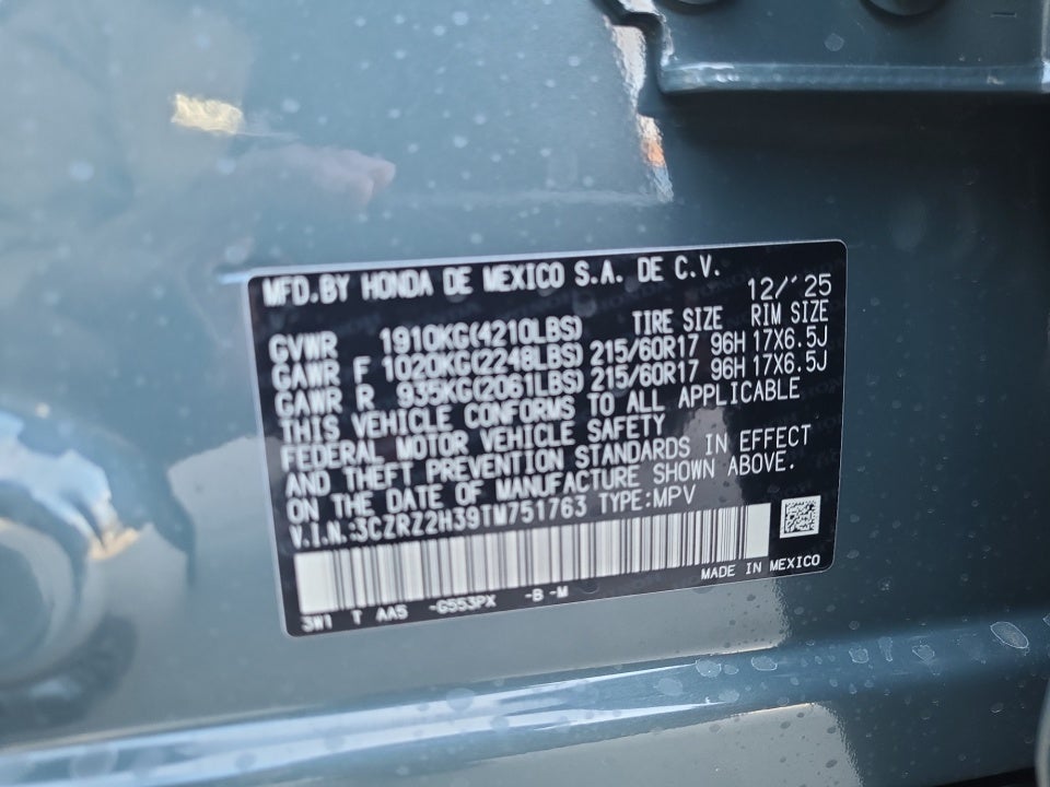 2026 Honda HR-V AWD LX