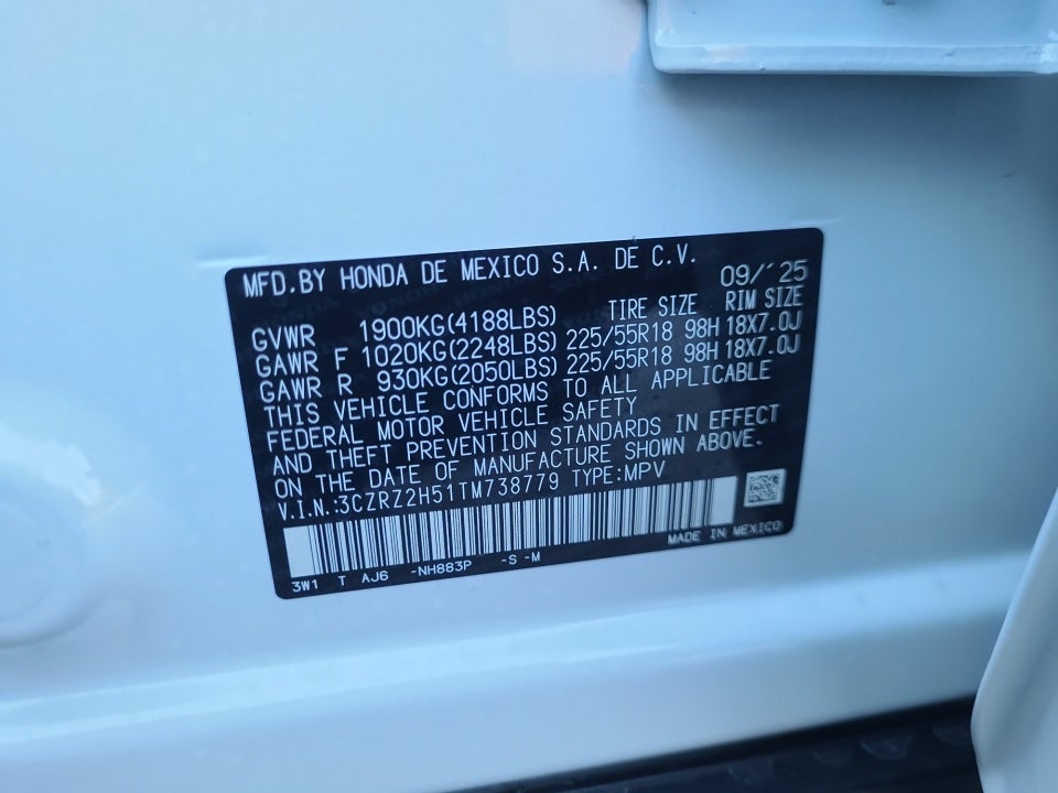 2026 Honda HR-V AWD Sport