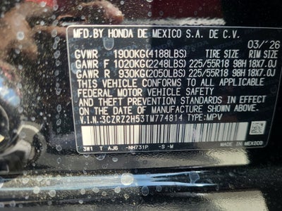 2026 Honda HR-V AWD Sport