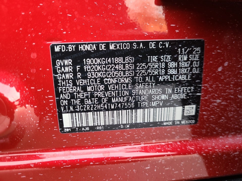 2026 Honda HR-V AWD Sport