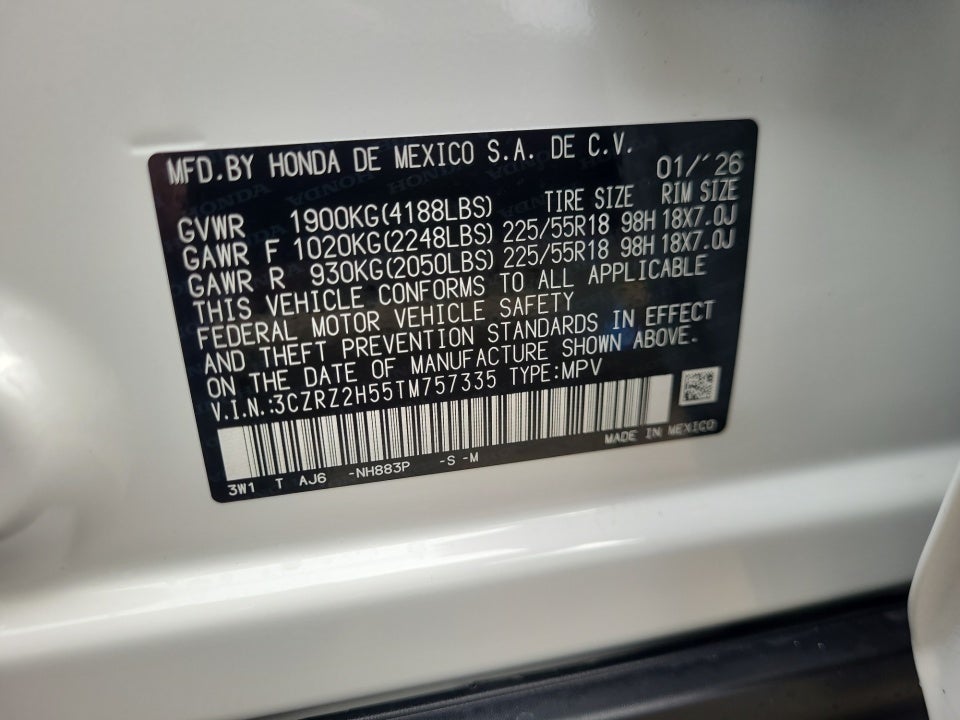 2026 Honda HR-V AWD Sport