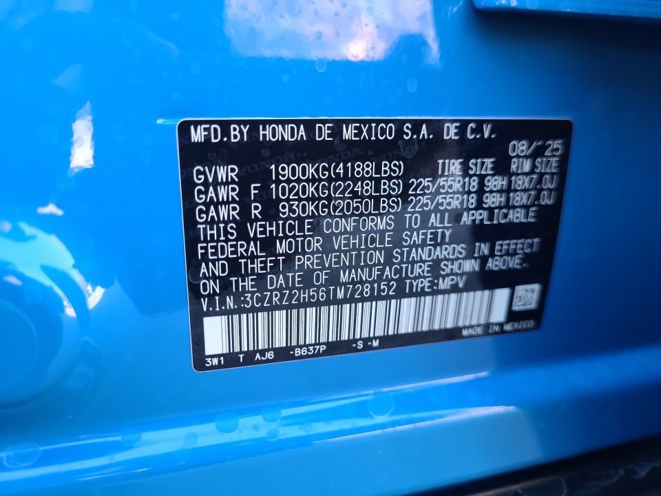 2026 Honda HR-V AWD Sport