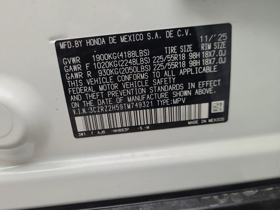 2026 Honda HR-V AWD Sport