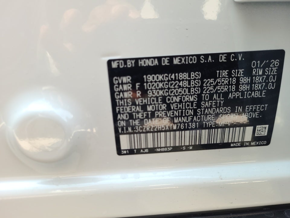 2026 Honda HR-V AWD Sport