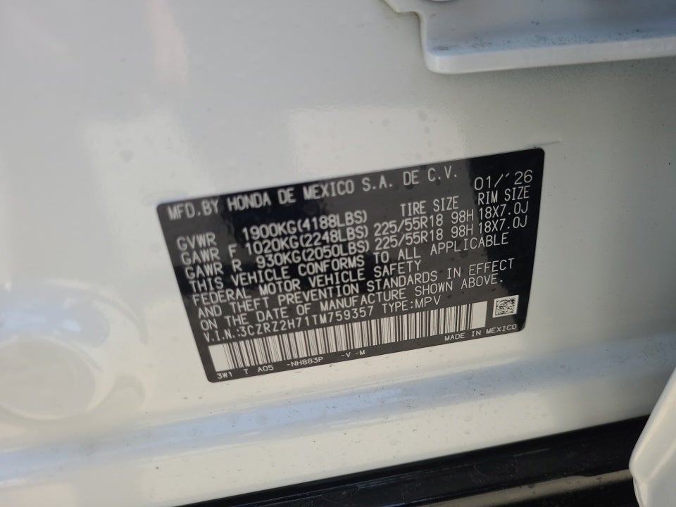 2026 Honda HR-V AWD EX-L