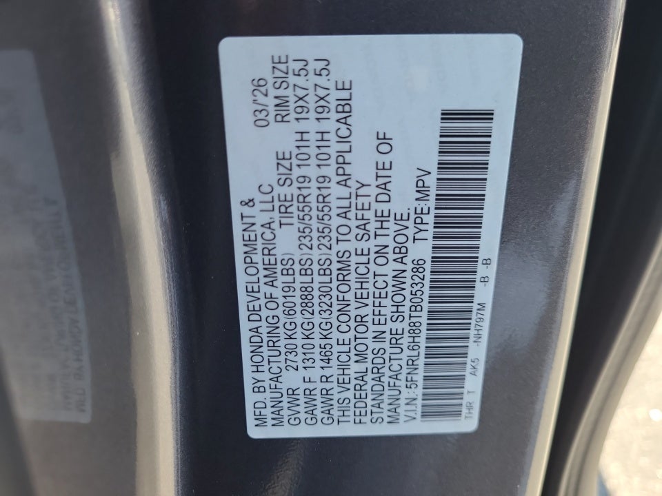 2026 Honda Odyssey Touring