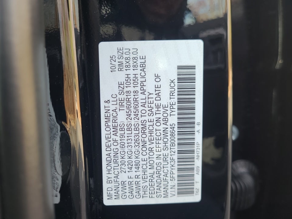 2026 Honda Ridgeline Sport