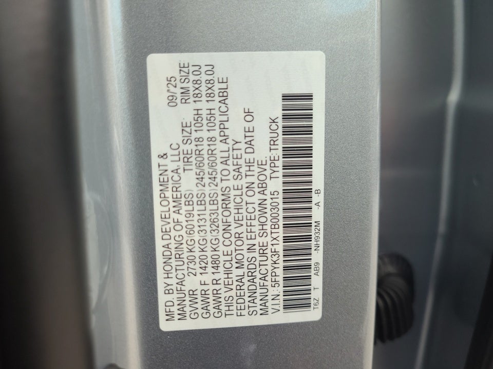 2026 Honda Ridgeline Sport