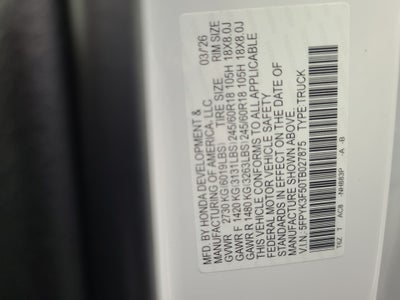 2026 Honda Ridgeline RTL