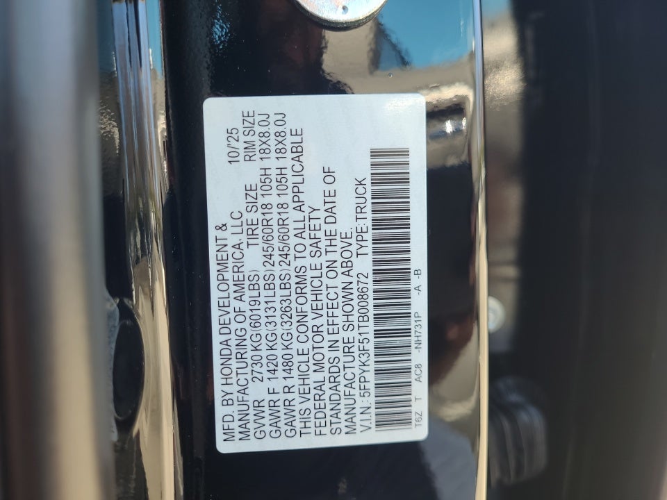 2026 Honda Ridgeline RTL