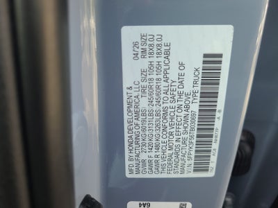 2026 Honda Ridgeline RTL